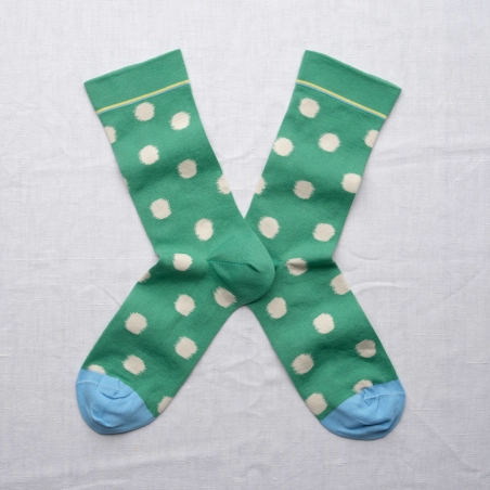 Ming Green Dots Socks