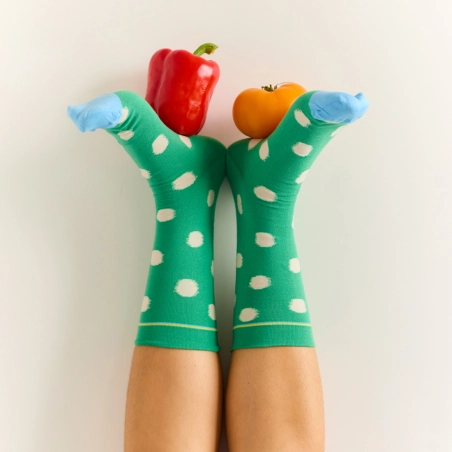 Ming Green Dots Socks
