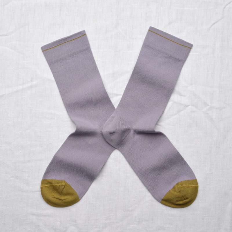 Chaussette Uni Gris-Mauve