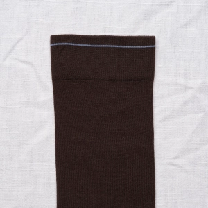 Chaussettes Uni Marron Foncé