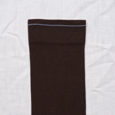 Chaussettes Uni Marron Foncé
