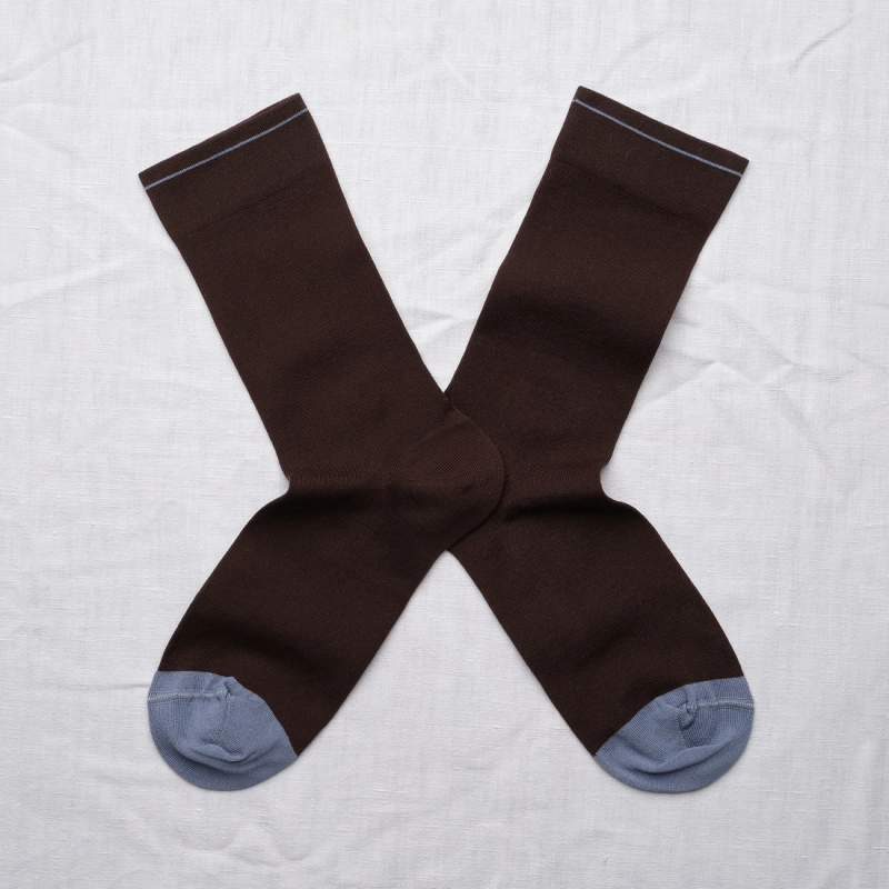 Plain Dark Brown Sock