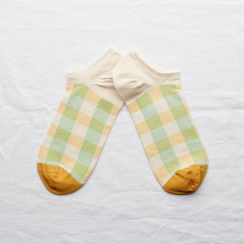 Foam Checkered Ankle Socks