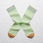chaussettes - bonne maison -  Rayure - Vert - femme - homme - mixte