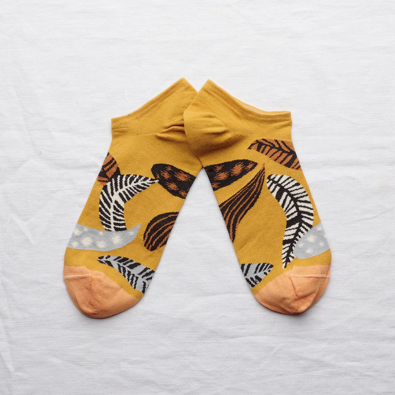 Ochre Feather Ankle Sock