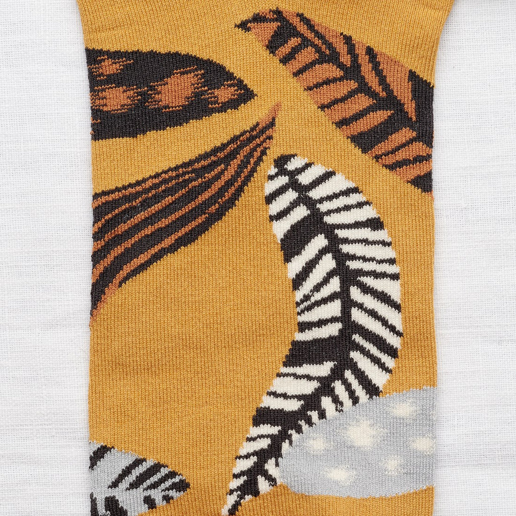 chaussettes - bonne maison -  Plume - Marron - femme - homme - mixte
