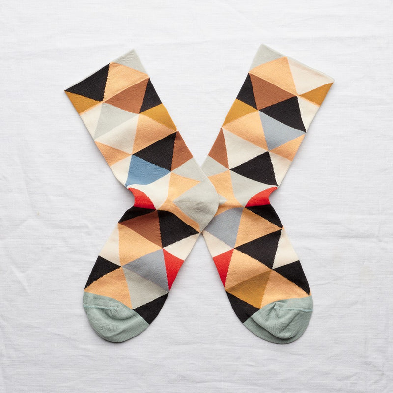 Multicolor Diamond Sock