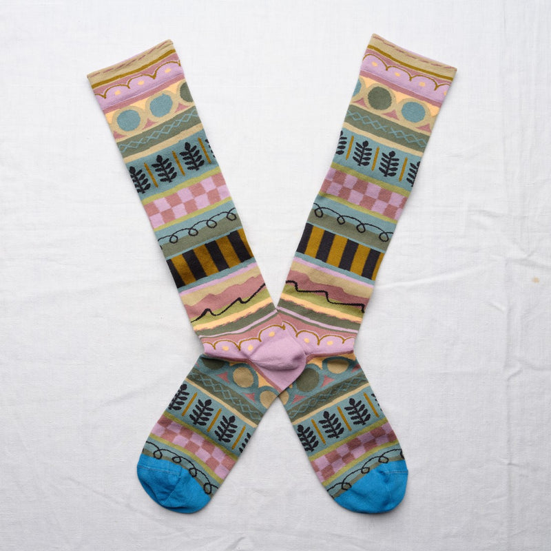 Geometric Multi-Coloured Knee-Highs