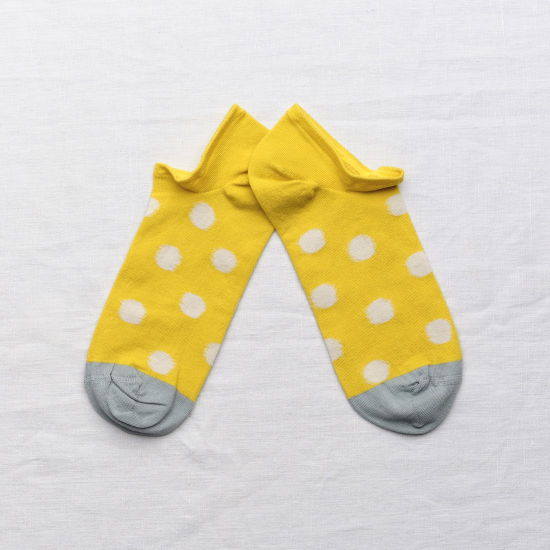 chaussettes - bonne maison -  Pois - Jaune - femme - homme - mixte