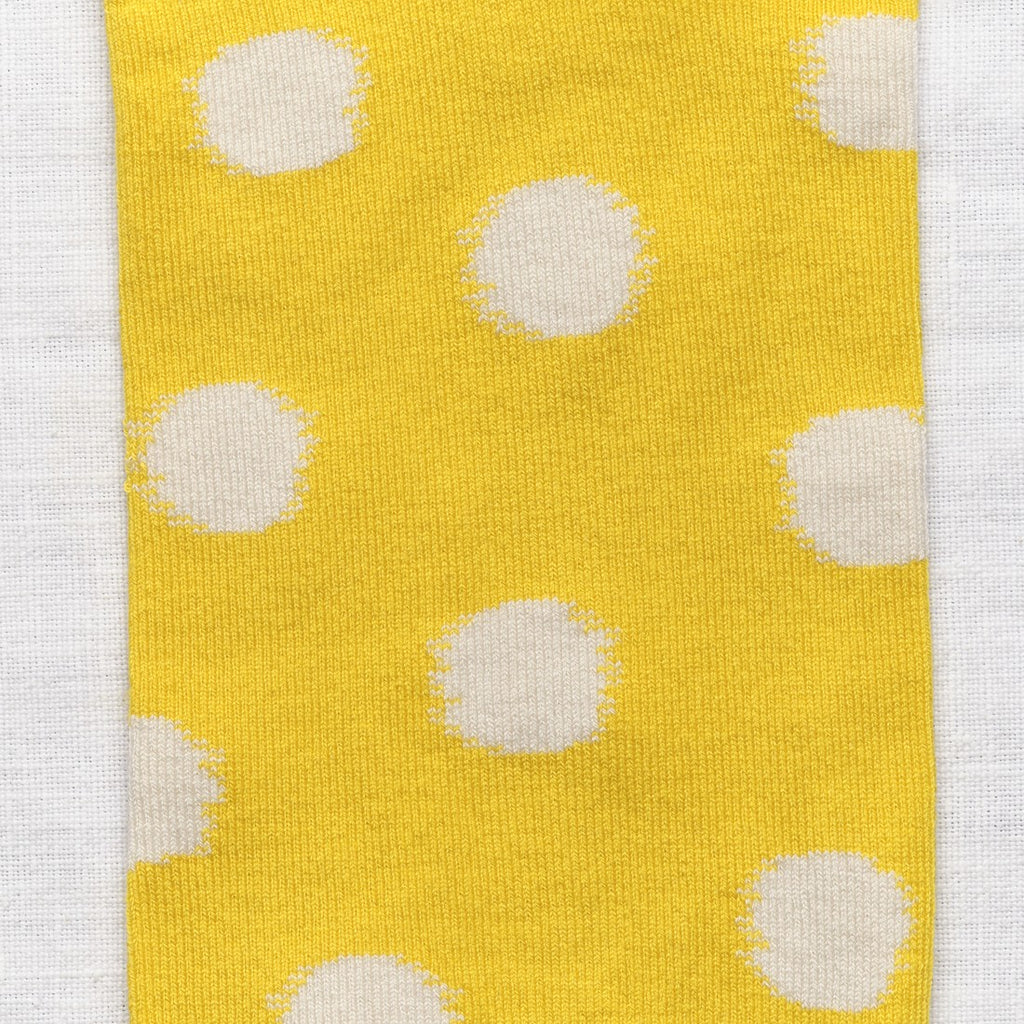 chaussettes - bonne maison -  Pois - Jaune - femme - homme - mixte