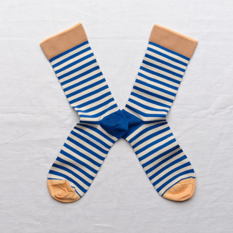 Cobalt Stripe Socks