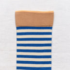 chaussettes - bonne maison -  Rayure - Bleu - femme - homme - mixte