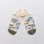 chaussettes - bonne maison -  Fleurs - Blanc - femme - homme - mixte