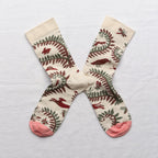 chaussettes - bonne maison -  Oiseau - Blanc - femme - homme - mixte