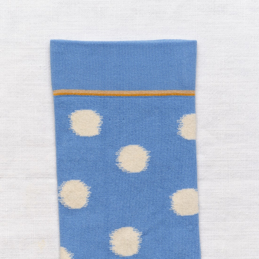 chaussettes - bonne maison -  Pois - Bleu - femme - homme - mixte