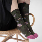 Papillon Mid-Calf Socks - Earth Shadow