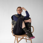 Papillon Mid-Calf Socks - Earth Shadow