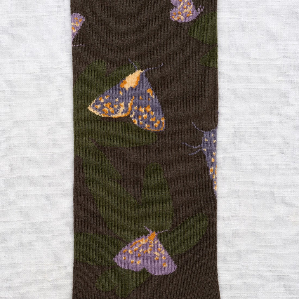 Papillon Mid-Calf Socks - Earth Shadow