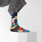 Dark Blue Decor Sock