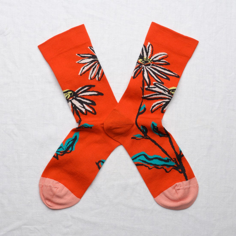 Vermilion Flower Sock
