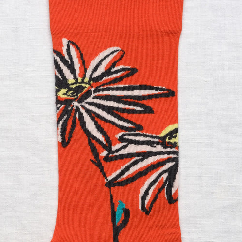 Vermilion Flower Sock