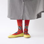 Vermilion Flower Sock