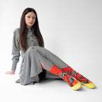 Vermilion Flower Sock