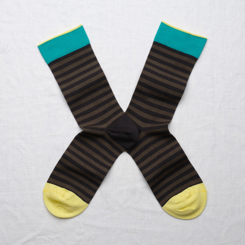 Slate Striped Socks