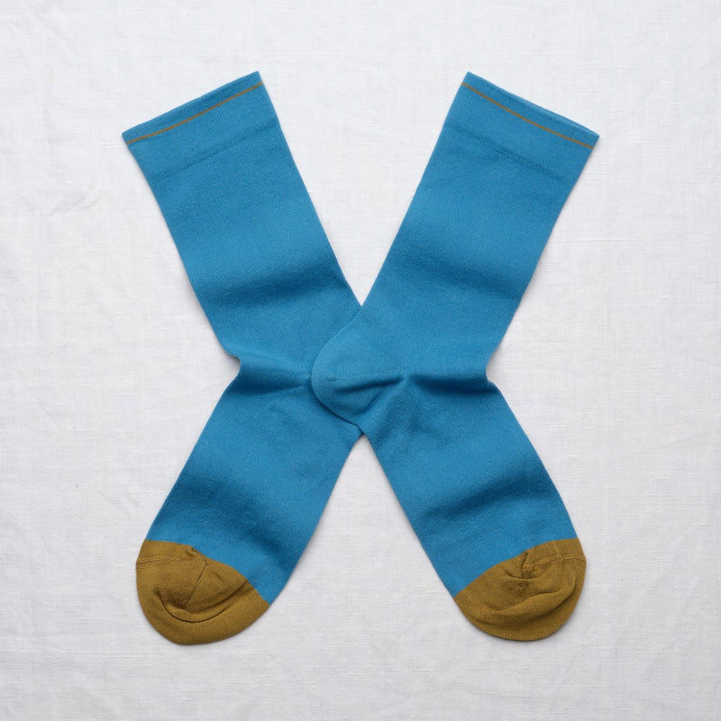 Plain Azure Sock