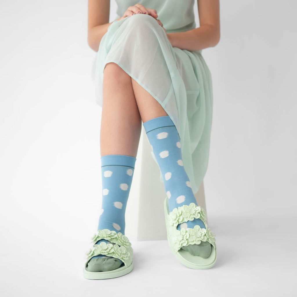Blue Polka Dot Socks