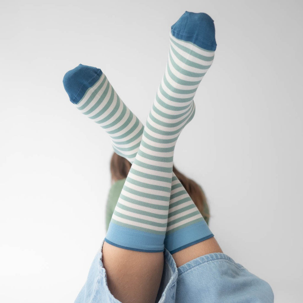 Chaussette rayée Mer