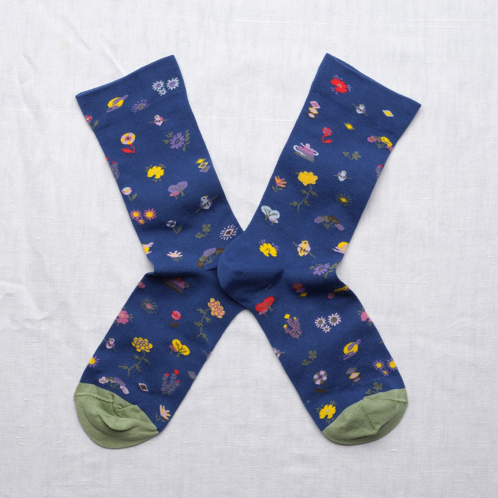 Chaussette semis bleu