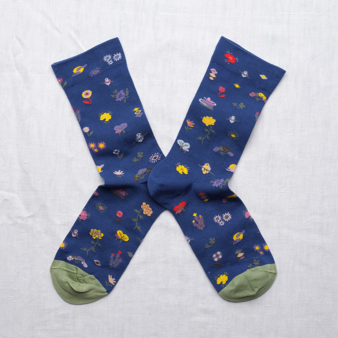 Chaussette semis bleu