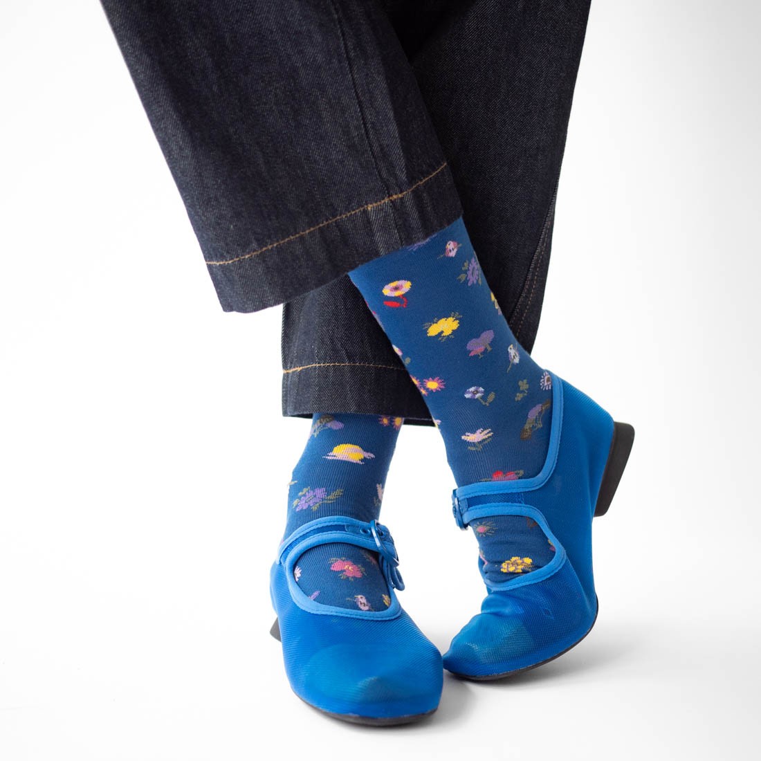 Chaussettes semis bleu