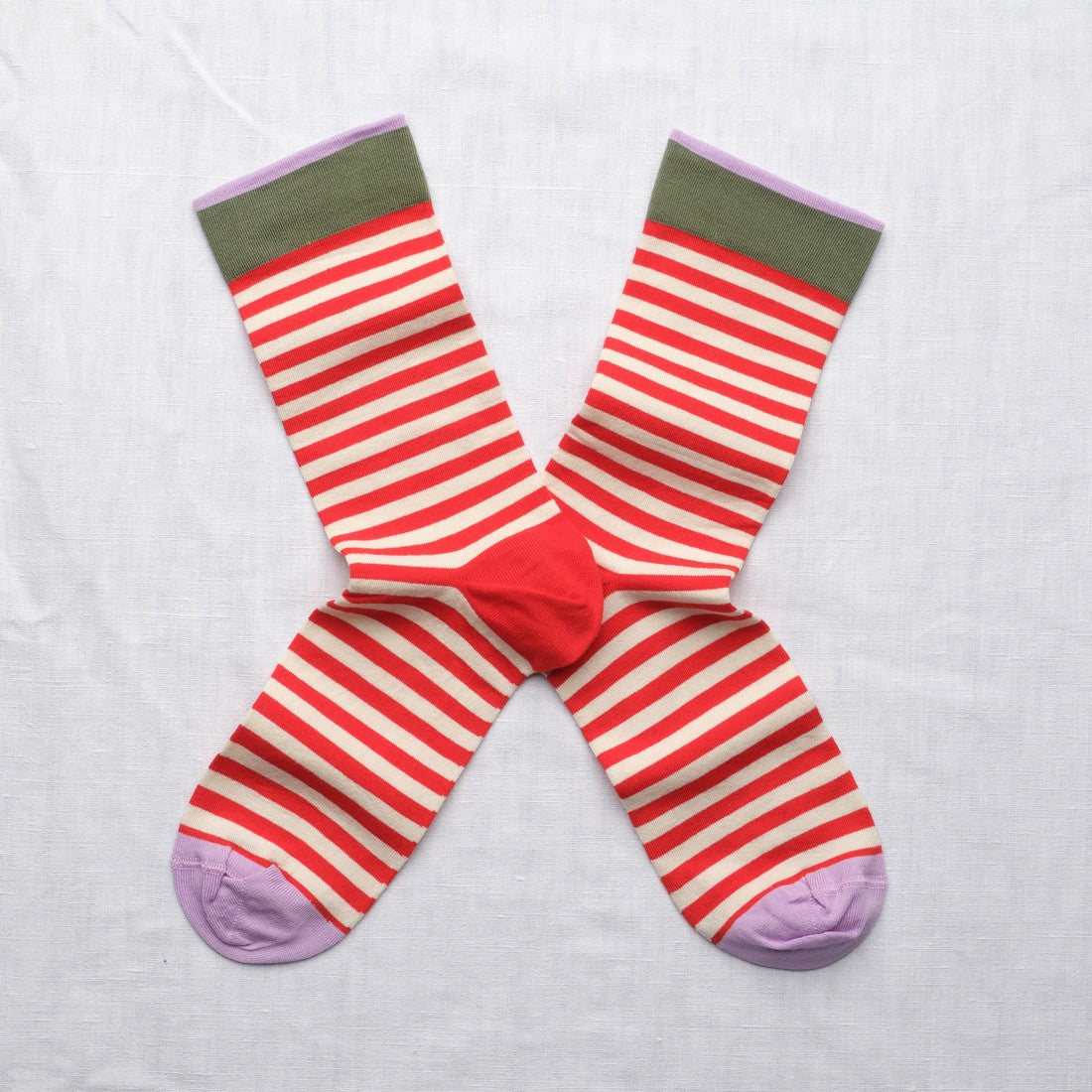 Chaussettes Rayures rouges