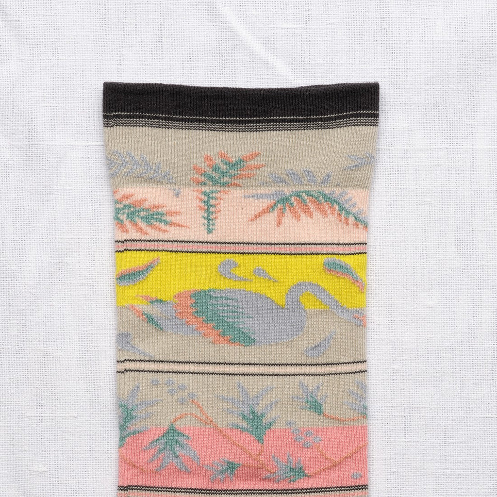 Chaussettes Cygne et fleurs
