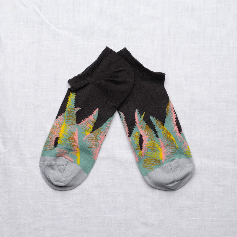 Aloe Short Socks Black Faux
