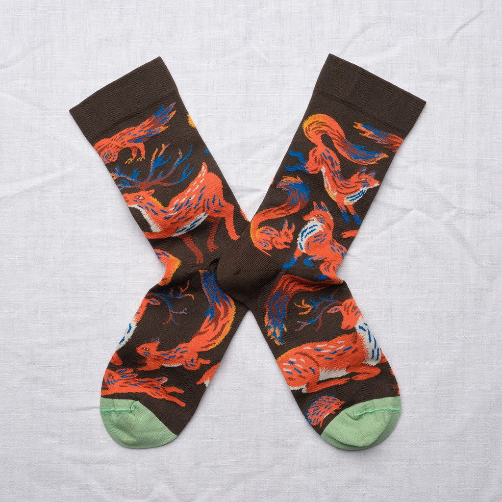 Chaussettes Animaux Terre d'Ombre