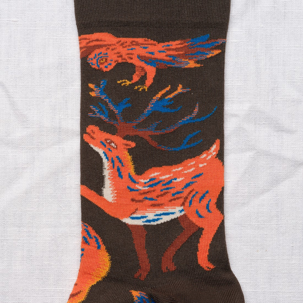 Chaussettes Animaux Terre d'Ombre