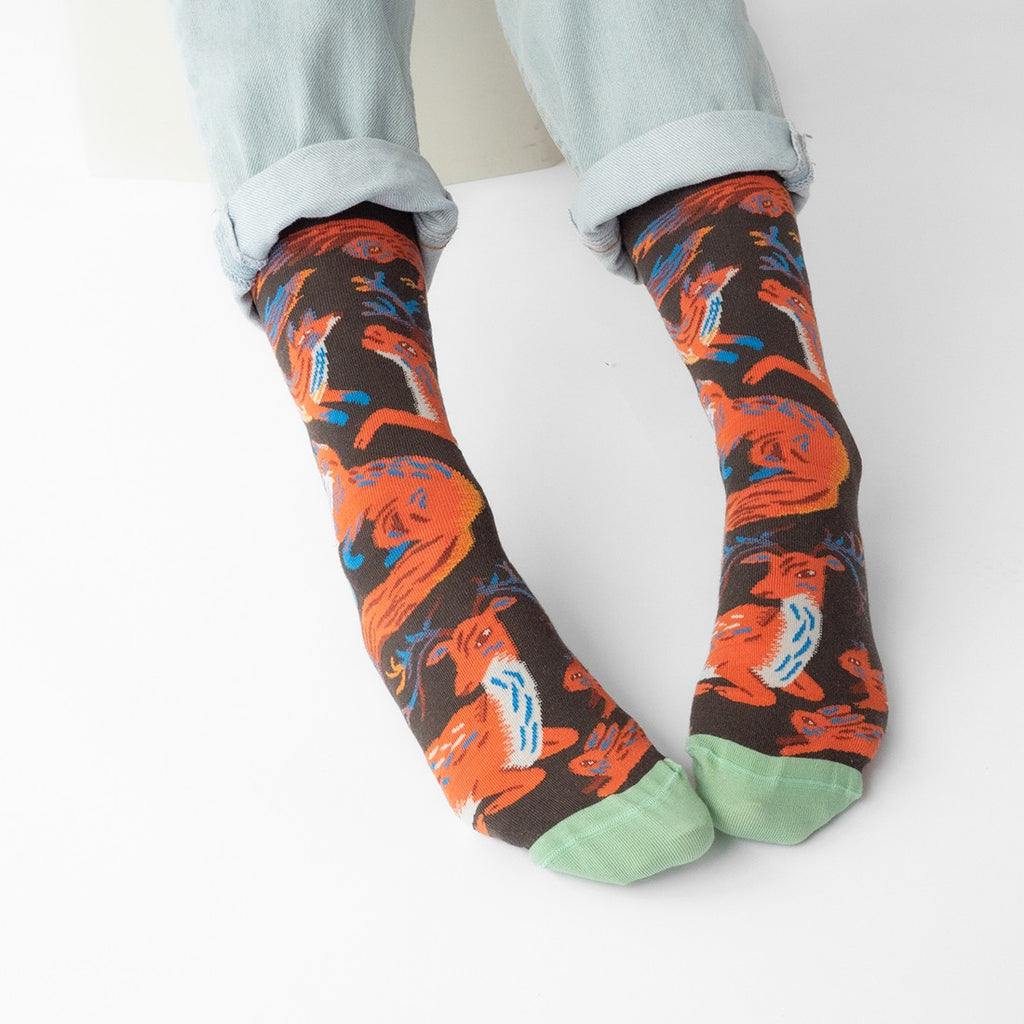 Chaussettes Animaux Terre d'Ombre