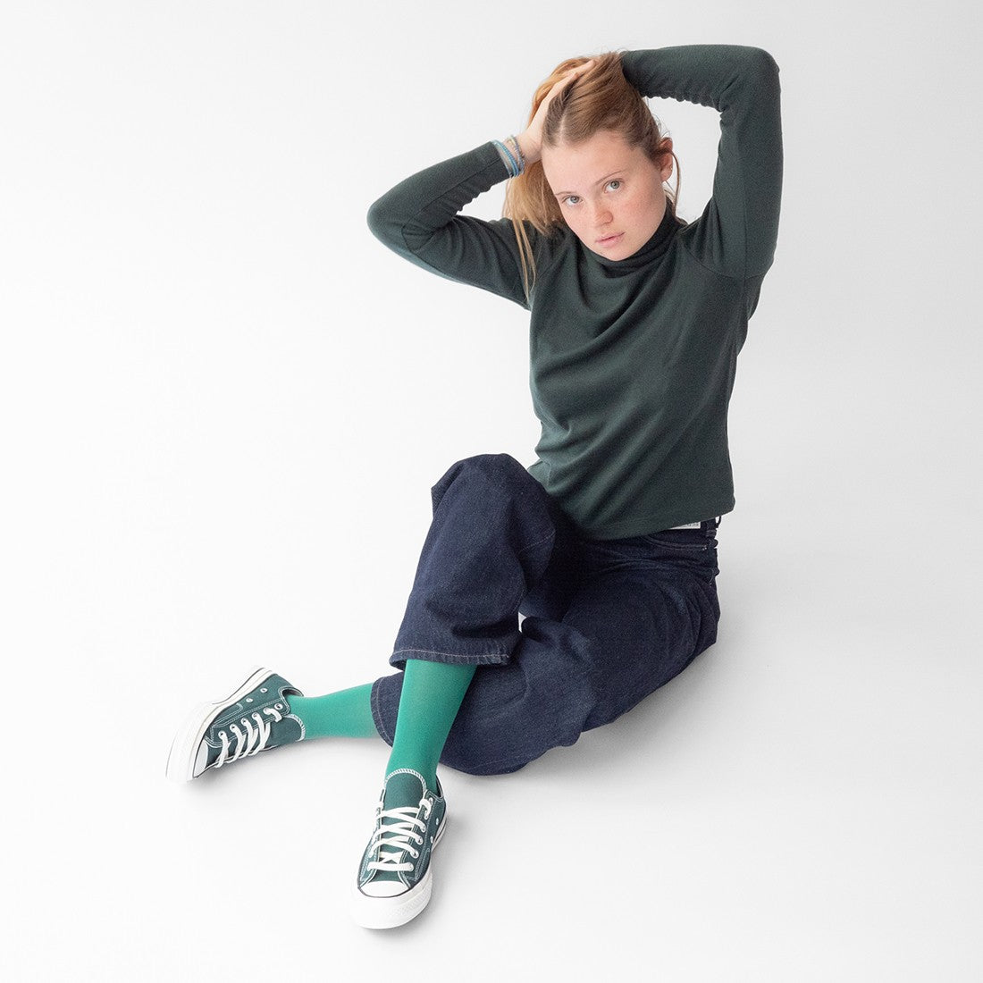 Plain Emerald Socks