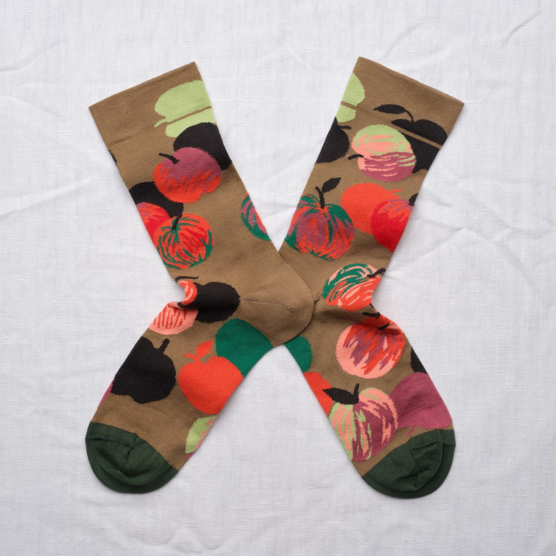 Apple Taupe Sock