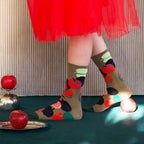 Apple Taupe Sock