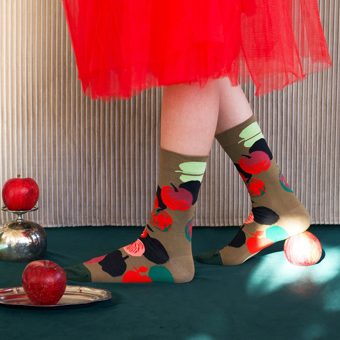 Apple Taupe Sock
