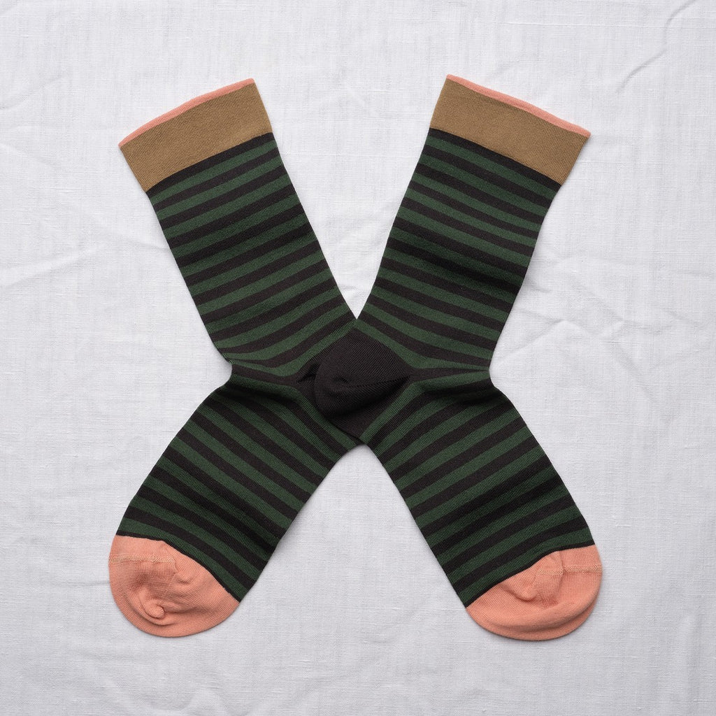 Chaussette Rayures Faux Noir