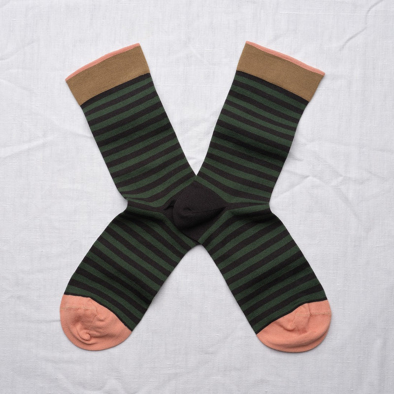 Faux Black Stripe Sock