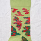 Lime Bird Socks