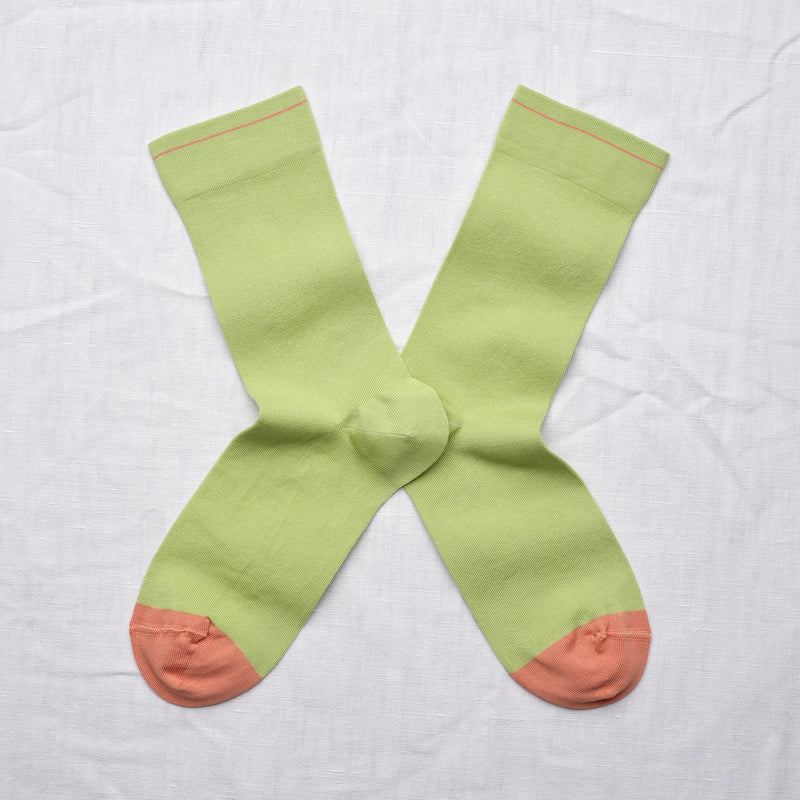 Plain Lime Socks