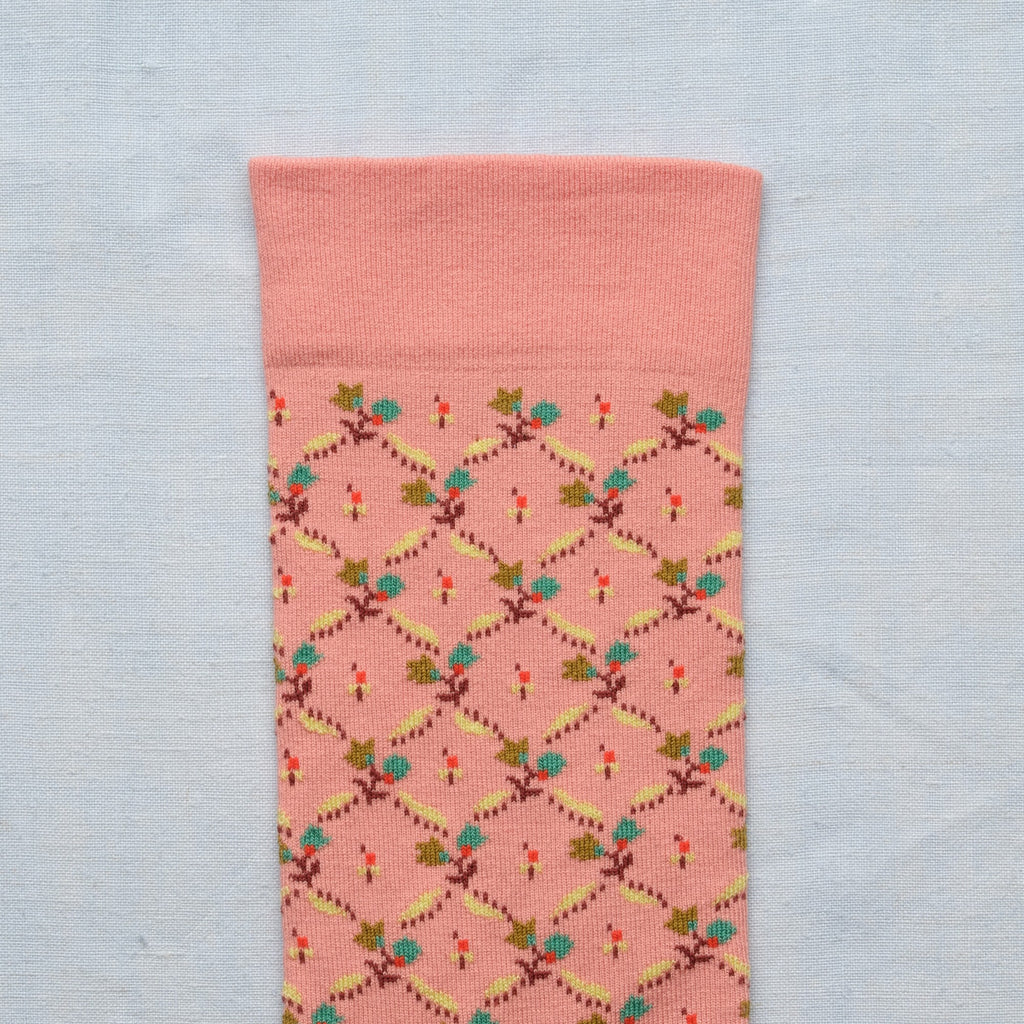 Toile de Jouy - Powder Pink Floral Trellis
