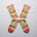 Chaussettes Fleurs Rose Bouton